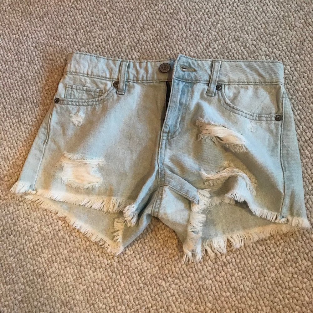 Aero Ripped Denim Shorts
